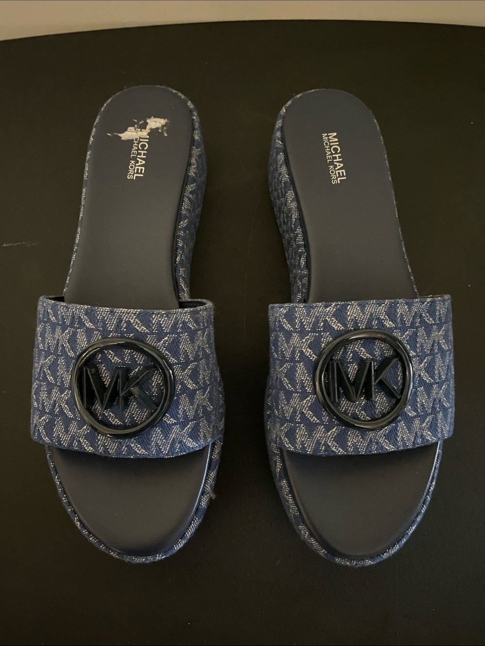 Michael Kors Women’s Navy and Denim Wedge Sandals